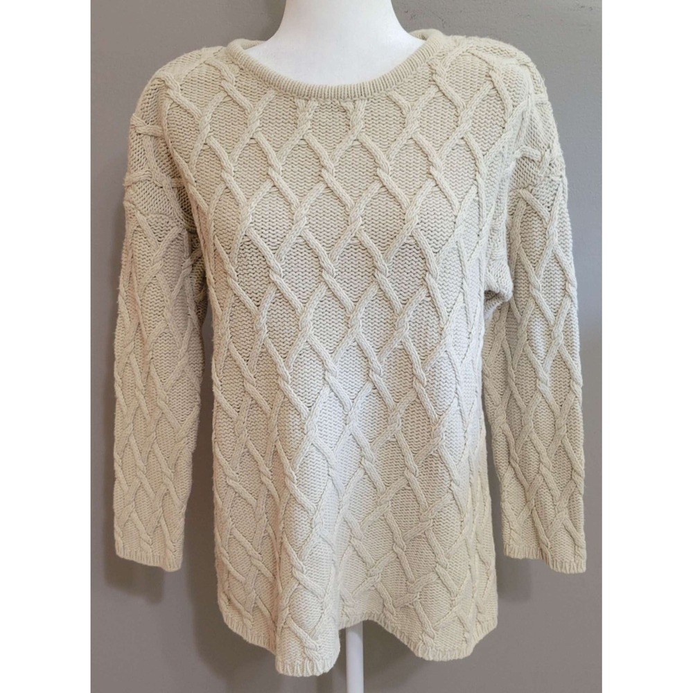 Pure Jill Wool Blend Cable Knit Sweater